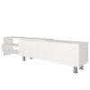 72 Inch Wood TV Console Entertainment Media Center with Storage 3 Piece Set, 2 Floating Wall Shelves, White