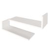 72 Inch Wood TV Console Entertainment Media Center with Storage 3 Piece Set, 2 Floating Wall Shelves, White