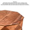 23 Inch Handcrafted Drum Side Accent Table with a Multifaceted Diamond Cut Design, Natural Brown Acacia Wood