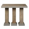 35 Inch Handcrafted Console Table, Solid Mango Wood with Pillar Style Legs in Rustic Brown Finish