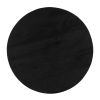 Ridge 20 Inch Handcrafted Mango Wood Round End Side Table, Slatted Flared Base, Black