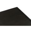 38 Inch Handcrafted Mango Wood Square Coffee Table, Artisanal Carved Mesh Base, Black