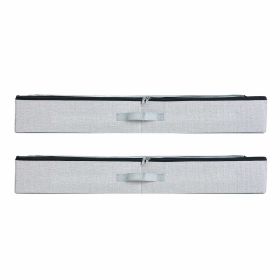 Under Bed Storage with Clear Lids, 33.5 x 16.9 x 4.7 Inch, 45L Large Underbed Clothes Storage Containers