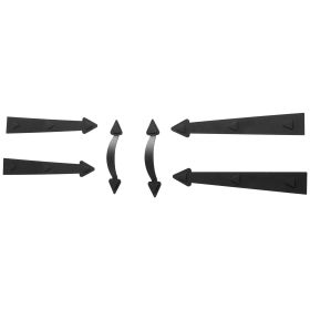 Magnetic Garage Door Hardware Kit, Decorative Garage Door Hinges Handles, Black Carriage House Accents, No Installation Needed