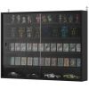 5-Tier Display Cabinet, Wall-Mounted Display Case with 2 Glass Doors and Adjustable Shelves, Jet Black