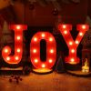 Christmas Decorations Indoor Home Decor - 3 LED 8.5 Inches Marquee Light Up Joy Letters Lights Sign