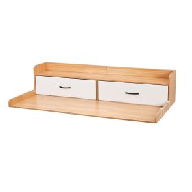 Washer Dryer Countertop with Shelf, 54 x 27.5 in Wooden Washer and Dryer Topper with 2 Drawers & 2 Hooks