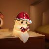 Ghost Reading Book Lamp with Christmas Hat, Cute Christmas Light Up Ghost Statue Night Light House Mantel Bedroom Shelf Decor Gifts