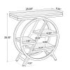 4-Story Small Cocktail Table Snack Table with Shelf Storage Compact Side Table for Living Room Bedroom