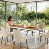 Rectangular Dining Table, 78 inch Long Kitchen Table for 6-8 PeopleN