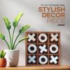 T one wooden Tic Tac Toe Game | board games for adults | Table Top Living Room Decor Fun family Games | board games for family night | board games for