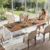 Rectangular Dining Table, 78 inch Long Kitchen Table for 6-8 PeopleN