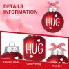 24Pcs Valentines Day Ball Ornaments, 2.36Inch Red Pink White Hanging Balls for Tree