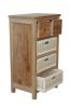 SAFARI OCCASIONAL TABLE WITH DRAWERS & RATTAN BASKET