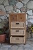 SAFARI OCCASIONAL TABLE WITH DRAWERS & RATTAN BASKET
