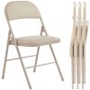 Folding Chair, Leather Padded Folding Chairs, Easy to Use and Store, Outdoor and Indoor, for Home, Office, Party, Comfy