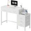 Computer Desk with 5 Drawers and Printer Stand, Storage Writing Desk for Home Office, Workstation