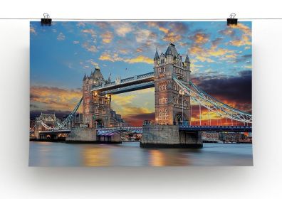 Tower Bridge Canvas Print or Poster (type: Poster Print, size: 16" x 12" / 42cm x 30cm (approx))