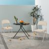 Folding Chair, Leather Padded Folding Chairs, Easy to Use and Store, Outdoor and Indoor, for Home, Office, Party, Comfy