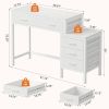 Computer Desk with 5 Drawers and Printer Stand, Storage Writing Desk for Home Office, Workstation