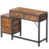 Computer Desk with 5 Drawers and Printer Stand, Storage Writing Desk for Home Office, Workstation
